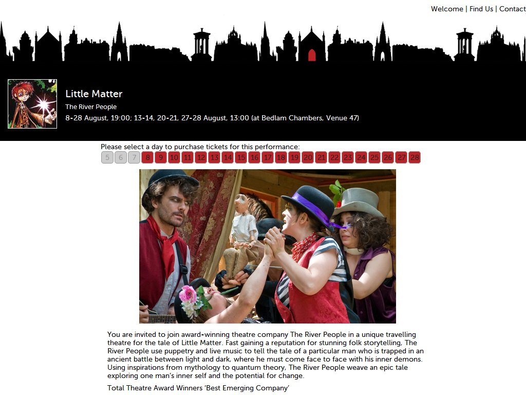 Bedlam Theatre Fringe Website